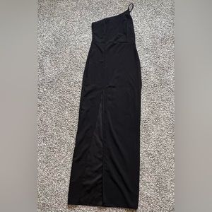 Lulus Keeper of My Heart Black One-Shoulder Maxi Dress